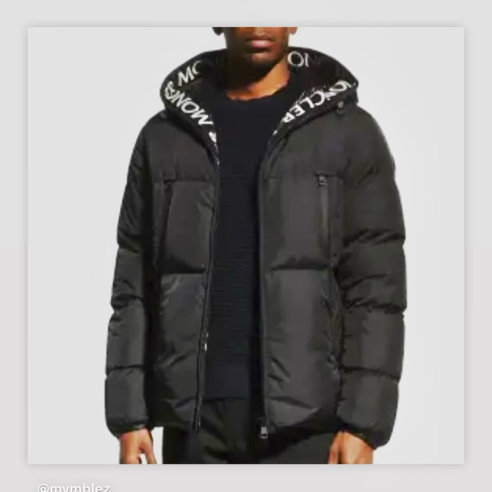 Moncler Black Quilted Puffer Jacket with Hood
